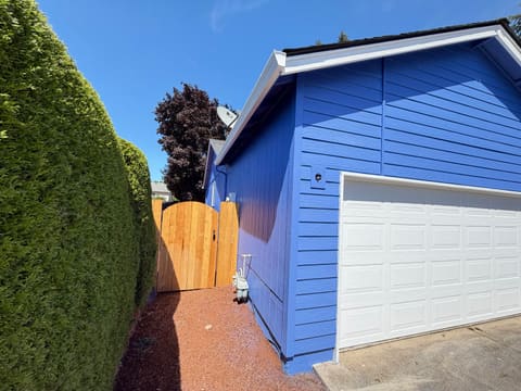 House exterior and garage after a full repaint
